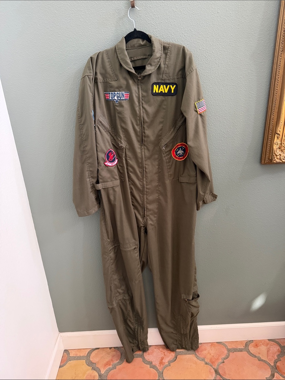 LEG AVENUE Top Gun Maverick Flight Suit Sz XL Navy